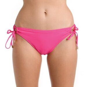 La Blanca Pink Island Goddess Loop Side Tie Hipster Swim Bottom Women's Size 14